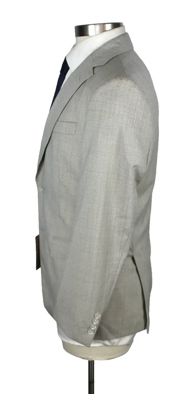 Hugo Boss Hutson Sport Coat 40 R Mens Slim Fit Beige Houndstooth Wool Blazer